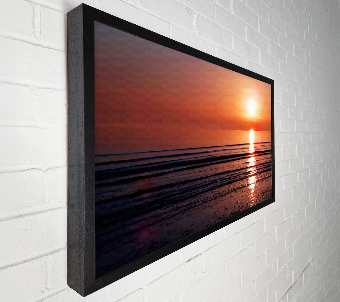  A Canvas Print of Peach Sun Reflection Canvas Art