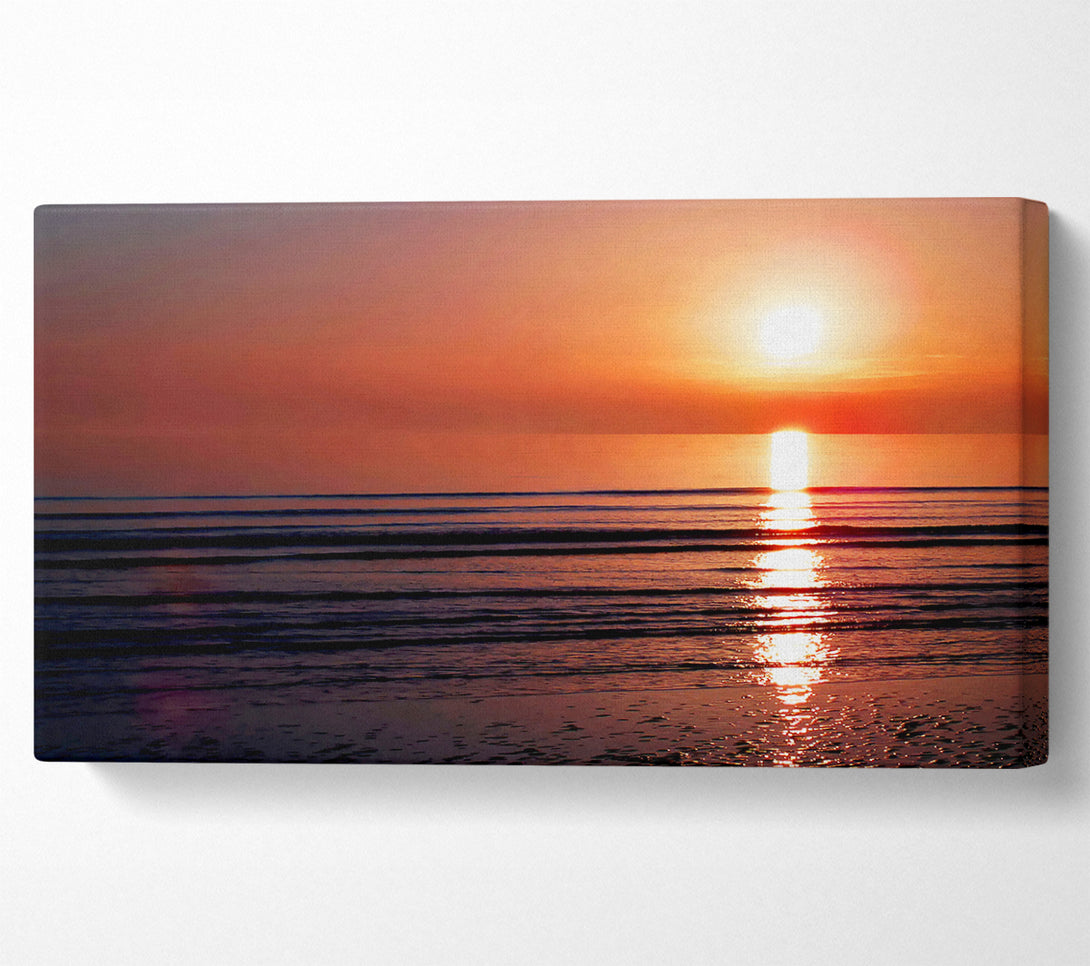  A Canvas Print of Peach Sun Reflection Canvas Art