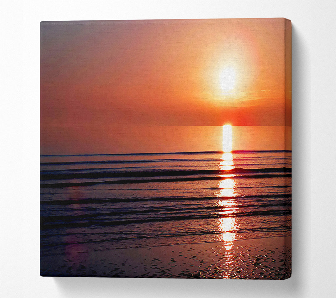  A Canvas Print of Peach Sun Reflection Canvas Art