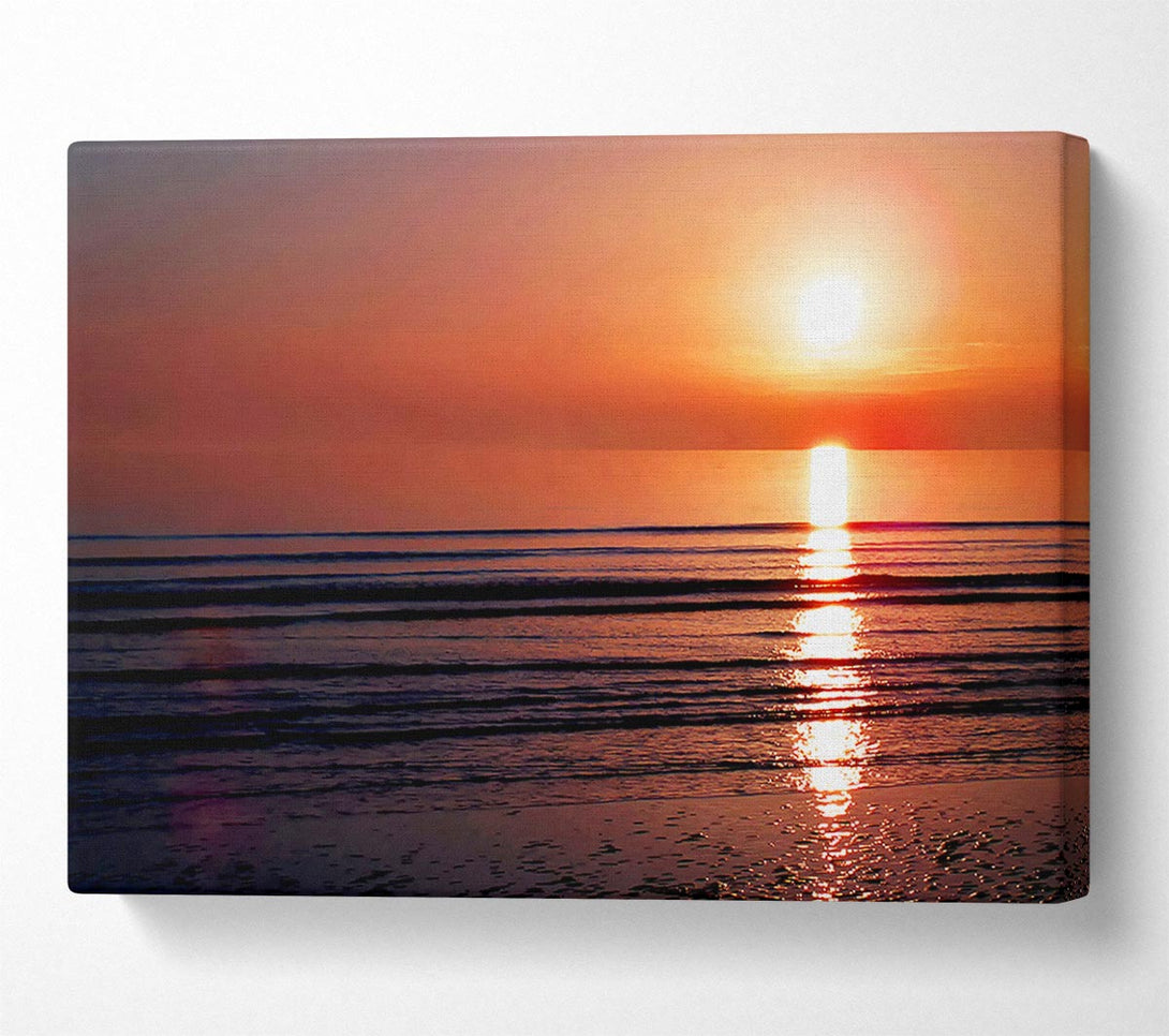  A Canvas Print of Peach Sun Reflection Canvas Art