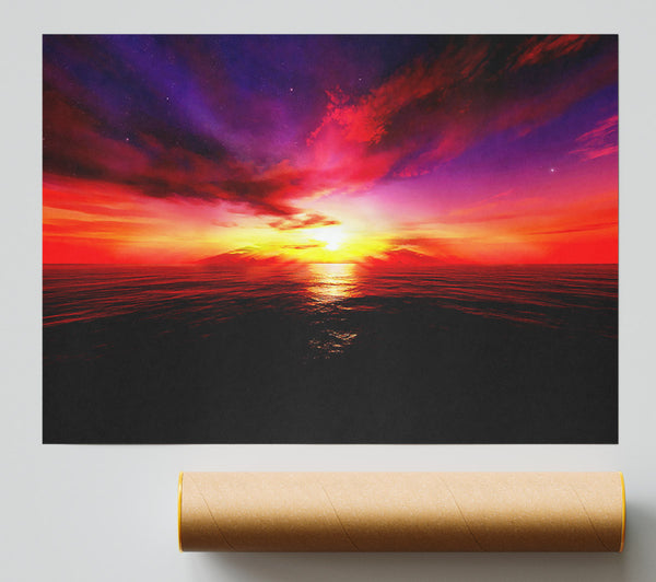 Sunset In Another World Poster