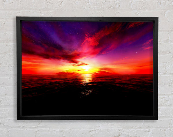 Sunset In Another World Framed Print