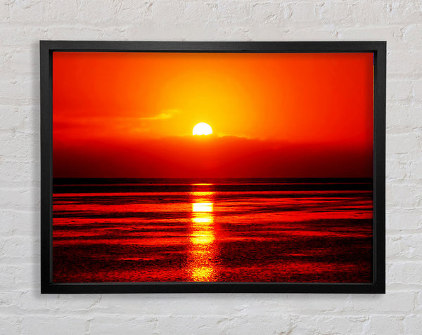 Reflexionen der Sonne in der Abenddämmerung