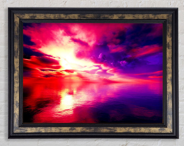Magical Ocean Cloud Formation Framed Print