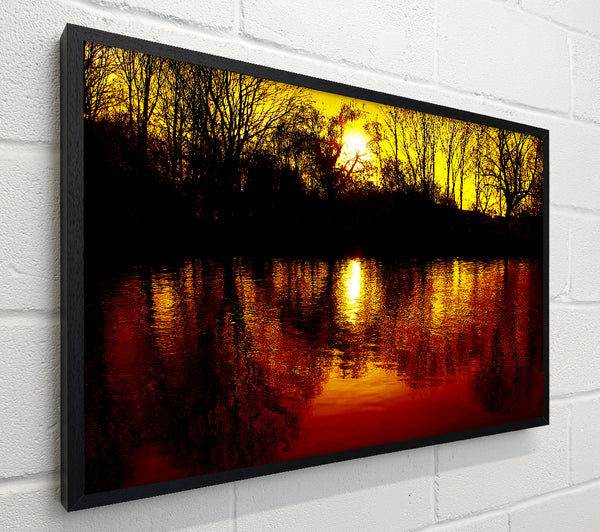 Ochre Lake Reflections At Sunset