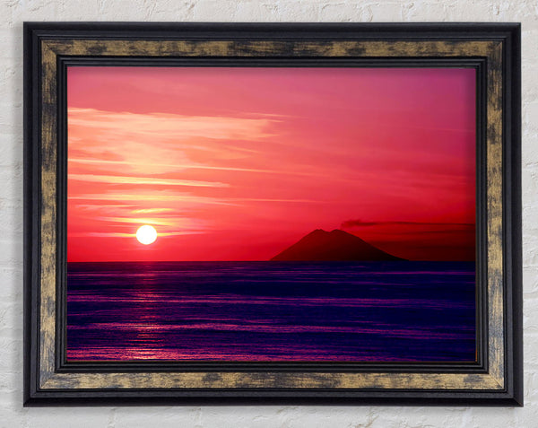 Sunset Just Before Night Falls Framed Print
