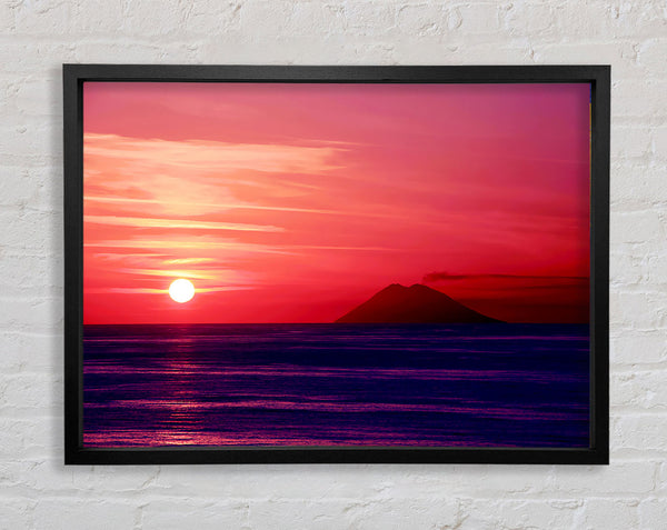 Sunset Just Before Night Falls Framed Print