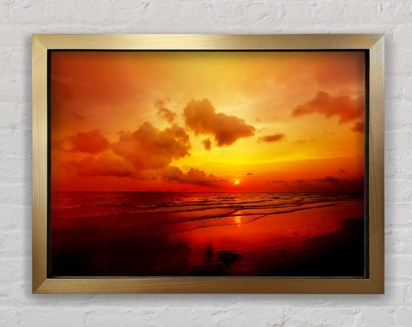 Ferne Sonnenuntergang Ozean
