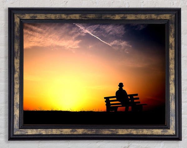 Pleasant Sunset Framed Print
