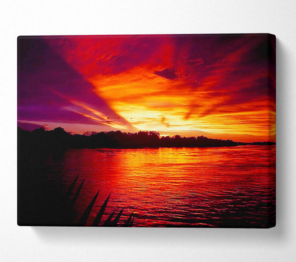 Red Mountain Lake 02 Canvas Art
