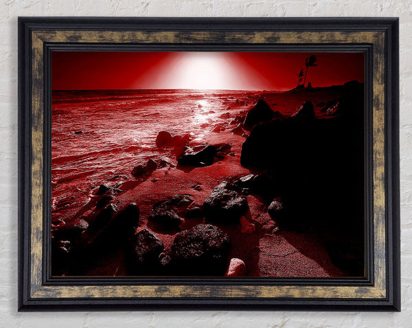 Evening Glow Red Framed Print