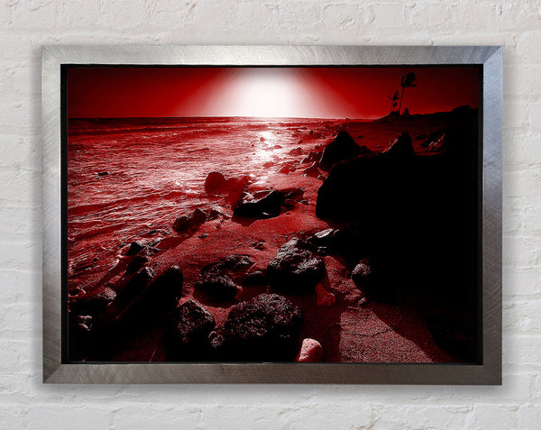 Evening Glow Red Framed Print
