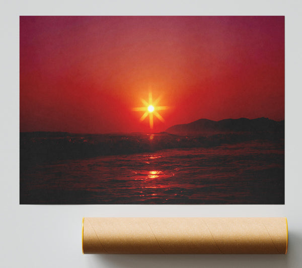 Sunstar Red Giclee Print