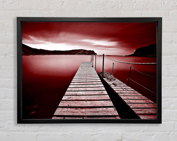 Red Abstract Pier