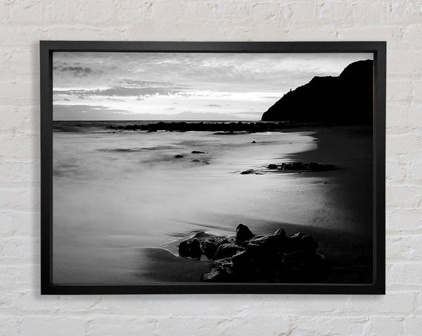 Sonnenuntergang Gezeiten B n W