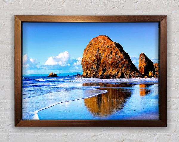 Beach Rocks Framed Print