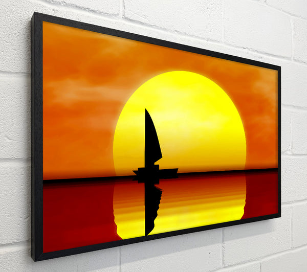Boat Sailing In The Sunset
