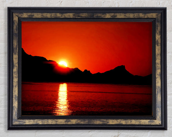 Coastal Sundown Framed Print