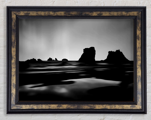 Black And White Ocean Framed Print