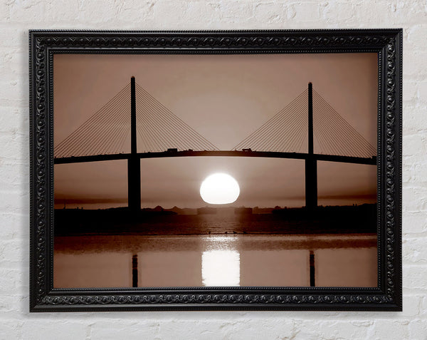 Distant Bridge Sonnenuntergang Schokolade