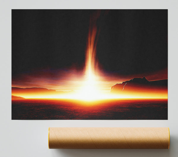Blazing Sun Star Print