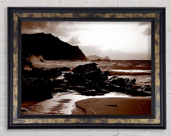 Chocolate Path To The Ocean Framed Print