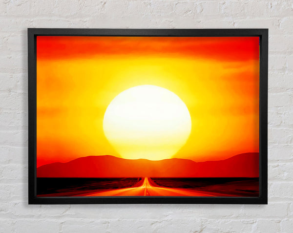 The Road To The Golden Sun Framed Print