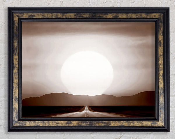 Chocolate Road To The Sun Framed Print