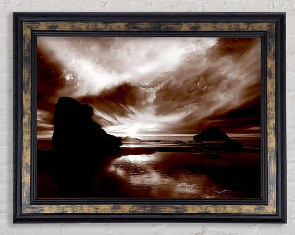 Chocolate Storm Skys Framed Print