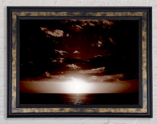 Chocolate Sun Clouds Framed Print