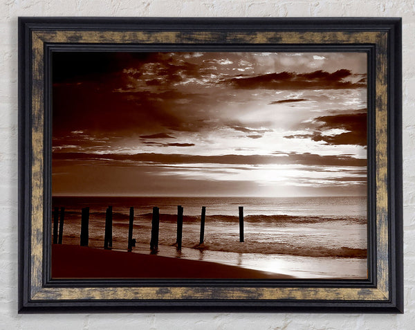 Chocolate Ocean Walk Framed Print