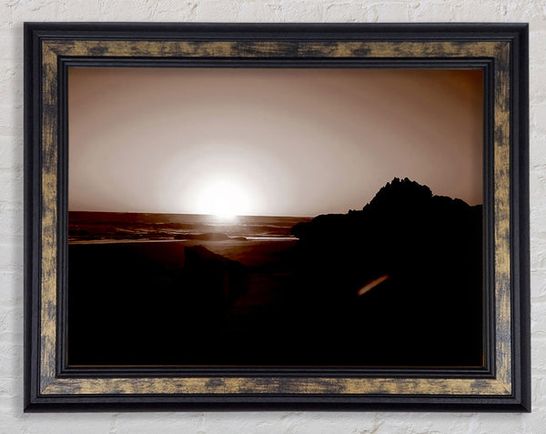Chocolate Sunrays Framed Print
