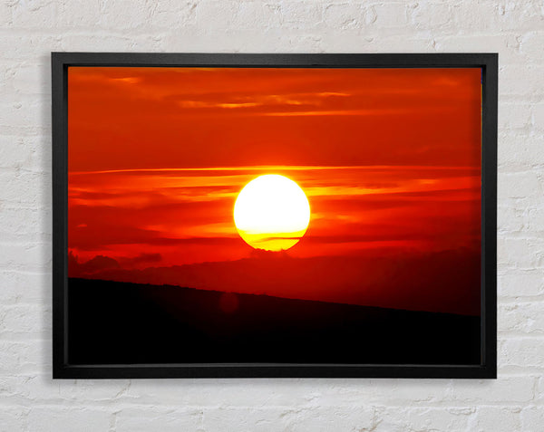 Perfekte orange Sonne
