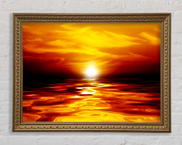 Lava Ocean Sunset Yellow