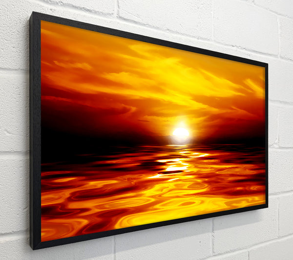 Lava Ocean Sunset Yellow