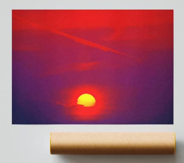 The Glow Of The Red Sun Poster