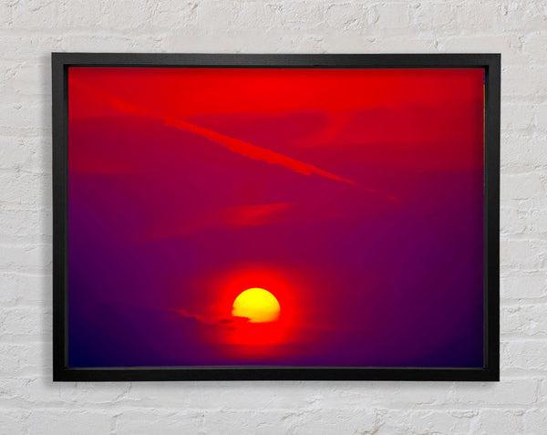 The Glow Of The Red Sun Framed Print