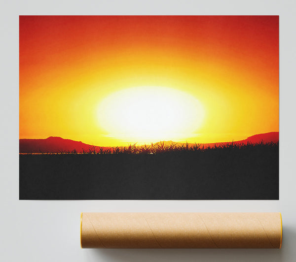 The Glowing Golden Sun Giclee Print