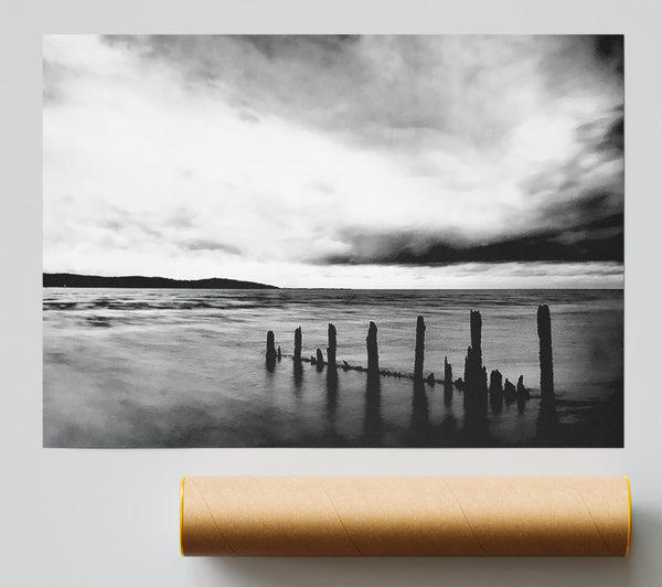 The Path To The Ocean B N W Print