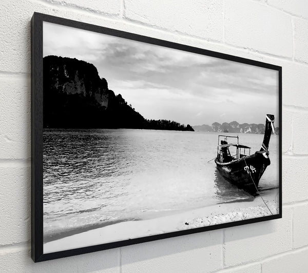 Fishermans Boat B n W