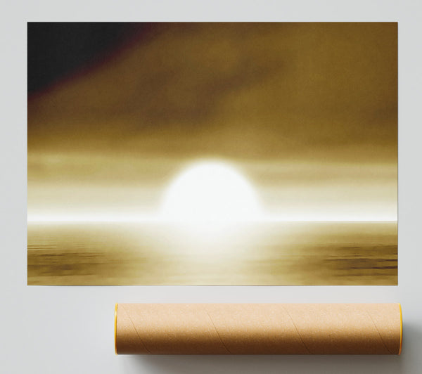 Abstact Sun Beige Giclee Print