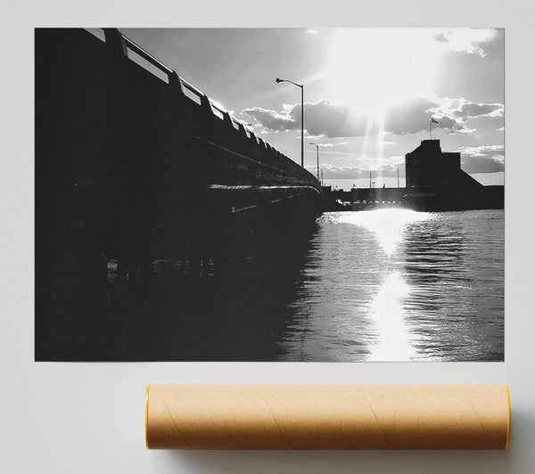 The Pier Above B N W Giclee Print