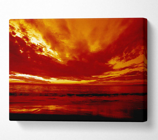 Vibrant Red Skys Canvas Wall Art