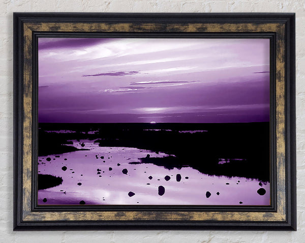 Purple Ocean Surprise Framed Print