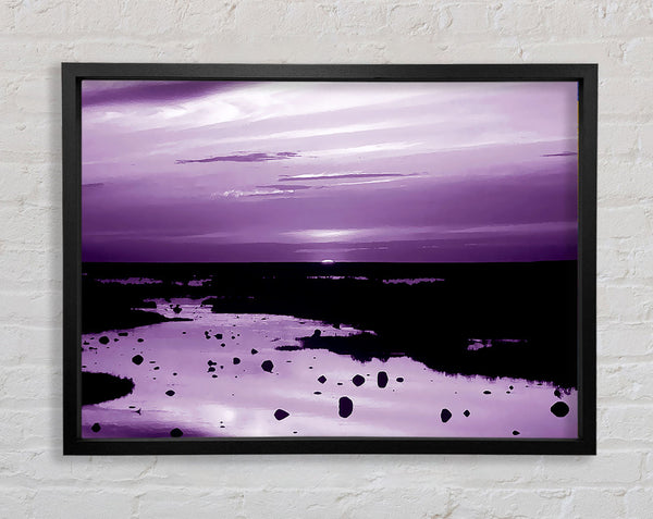Purple Ocean Surprise Framed Print