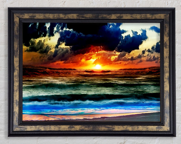 Ocean Just Before The Storm Framed Print