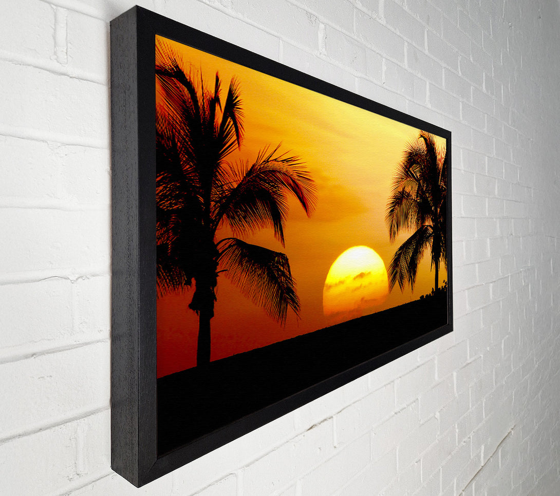  A Canvas Print of Palmtree Sunset Canvas Art