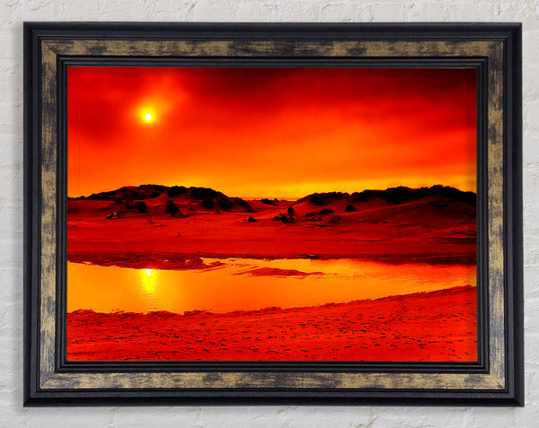 Stunning Ocean Sand Dunes Framed Print