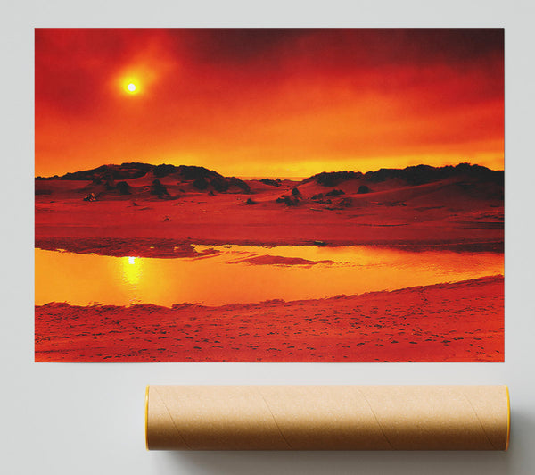 Stunning Ocean Sand Dunes Poster