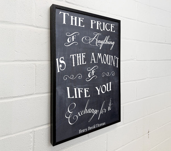 Famous Quote Henry David Thoreau The Price Of Anything